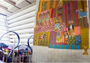 Contemporary Murals for Walls Mural by Mary Blair and View Of On Site Shopping Picture