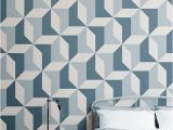 Cool Teenage Wall Murals Blue Geometric Wallpaper Abstract Design