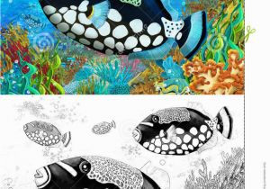 Coral Reef Coloring Pages the Coral Reef Small Colorful Coral Fishes with Coloring Page