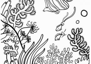 Coral Reef Coloring Pages to Print Underwater Coral Reef and Fish Ocean Coloring Pages