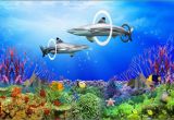 Coral Reef Wall Mural Us $15 03 Off Custom Photo 3d Room Wallpaper Coral Reef Sharks Home Improvement Decoration Painting 3d Wall Murals Wallpaper for Walls 3 D In