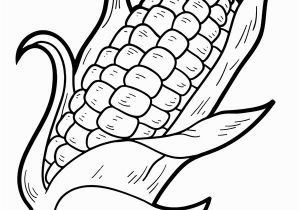 Corn On the Cob Coloring Page Printable Corn Picture to and Color