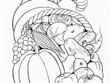 Cornucopia Basket Coloring Page Free Printable Thanksgiving Fruit Basket Coloring Page