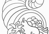 Cornucopia Basket Coloring Page Thanksgiving Cornucopia Coloring Page