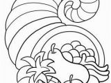 Cornucopia Basket Coloring Page Thanksgiving Cornucopia Coloring Page