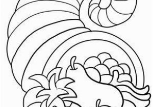 Cornucopia Basket Coloring Page Thanksgiving Cornucopia Coloring Page