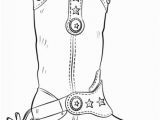 Cowboy Boots Coloring Pages to Print Cowboy Boot Coloring Page