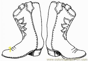 Cowboy Boots Coloring Pages to Print Free Cowboy Boot Outline