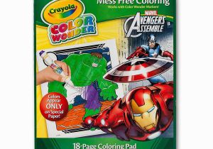 Crayola Color Wonder Avengers 18 Page Book and Markers Color Wonder Avengers Refill Book Crayola