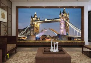Create Wall Mural From Photo Custom Size 3d Wallpaper Livingroom Mural European Style tower Bridge 3d Picture Mural Home Decor Creative Hotel Study Wall Paper 3 D Movie