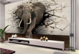 Create Your Own Wall Mural Custom 3d Elephant Wall Mural Personalized Giant Wallpaper