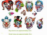 Creepy Clown Coloring Pages Amazon Clown Collection Evil Clown Temporary Tattoos