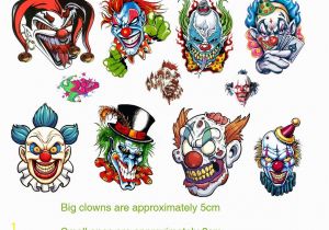 Creepy Clown Coloring Pages Amazon Clown Collection Evil Clown Temporary Tattoos