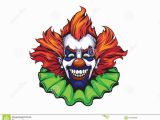 Creepy Clown Coloring Pages Evil Clown Halloween Illustration Stock Illustration