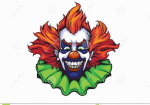 Creepy Clown Coloring Pages Evil Clown Halloween Illustration Stock Illustration