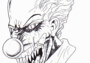 Creepy Clown Coloring Pages How to Draw A Scary Clown