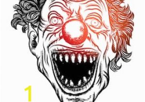 Creepy Clown Coloring Pages Scary Clown Drawing Stock S & Vectors