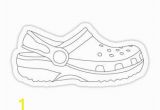 Crocs Shoes Coloring Pages White Croc Sticker