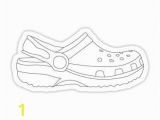 Crocs Shoes Coloring Pages White Croc Sticker