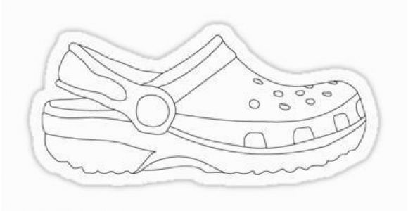 Crocs Shoes Coloring Pages White Croc Sticker
