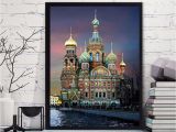 Cross Stitch Wall Mural 40x30cm Creative 3d Diy Diamond Painting St Petersburg