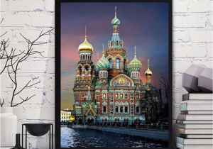 Cross Stitch Wall Mural 40x30cm Creative 3d Diy Diamond Painting St Petersburg