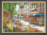 Cross Stitch Wall Mural Paris Flower Market Counted Cross Stitch Pattern Pdf