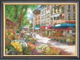 Cross Stitch Wall Mural Paris Flower Market Counted Cross Stitch Pattern Pdf