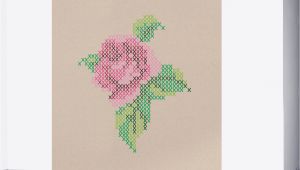 Cross Stitch Wall Mural Rose Cross Stitch Wall Mural