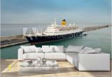 Cruise Ship Wall Mural Retro Ocean Liner Boat Wall Mural