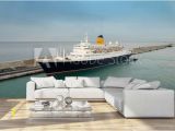 Cruise Ship Wall Mural Retro Ocean Liner Boat Wall Mural