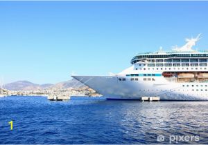 Cruise Ship Wall Mural Wall Mural Vinyl Bow Of A Big Cruise Ship Docked In the Mediterranean