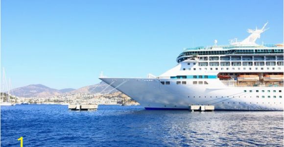 Cruise Ship Wall Mural Wall Mural Vinyl Bow Of A Big Cruise Ship Docked In the Mediterranean