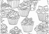 Cupcake Coloring Pages to Print Cupcakes Pattern Free Printable Adult Coloring Pages