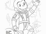 Curious George Printables Coloring Pages Free astronaut Curious George Printable Coloring Page