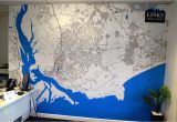 Custom Map Wall Murals by Wallpapered Custom Designed Map Wallpaper for the Office Od Wallpapered