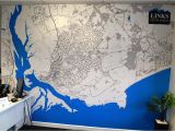 Custom Map Wall Murals by Wallpapered Custom Designed Map Wallpaper for the Office Od Wallpapered