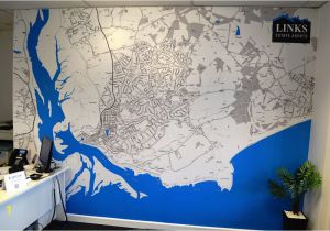 Custom Map Wall Murals by Wallpapered Custom Designed Map Wallpaper for the Office Od Wallpapered