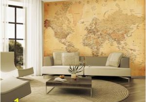 Custom Map Wall Murals by Wallpapered Vintage Map Wallpaper Mural