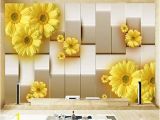 Custom Printed Wall Mural Amazon Hwhz Custom Mural Wallpaper 3d Stereo Yellow