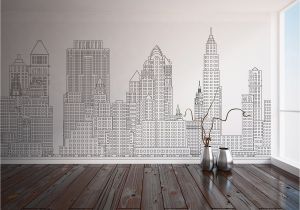 Custom Printed Wall Mural Manhattan Skyline New York City Nyc Custom Printed Wall