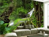 Custom Wall Mural From Photo Custom Wallpaper Murals 3d Hd Nature Green forest Trees Rocks