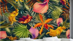 Custom Wall Mural Wallpaper Custom Wall Mural Tropical Rainforest Plant Flowers Banana