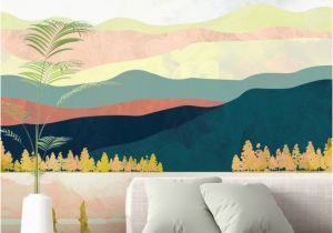 Custom Wall Mural Wallpaper Stunning Lake forest Wall Mural by Spacefrog Designs This