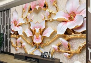 Custom Wall Murals Cheap Custom Wall Mural Wallpaper for Walls Roll 3d Relief Flower Tv