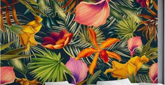 Custom Wall Paper Murals Custom Wall Mural Tropical Rainforest Plant Flowers Banana