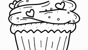 Cute Cupcake Coloring Pages Icolor "cupcakes" Cupcake with Sprinkles & Tiny Hearts 564