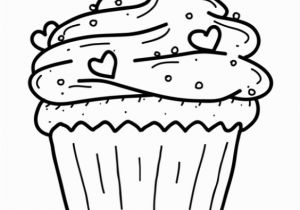 Cute Cupcake Coloring Pages Icolor "cupcakes" Cupcake with Sprinkles & Tiny Hearts 564