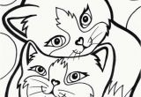 Cute Kitty Cat Coloring Pages Kitten Coloring Pages Cat Drawing Template at Getdrawings Ideas