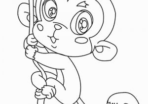 Cute Monkey Coloring Pages Fresh Monkey Page to Color Collection